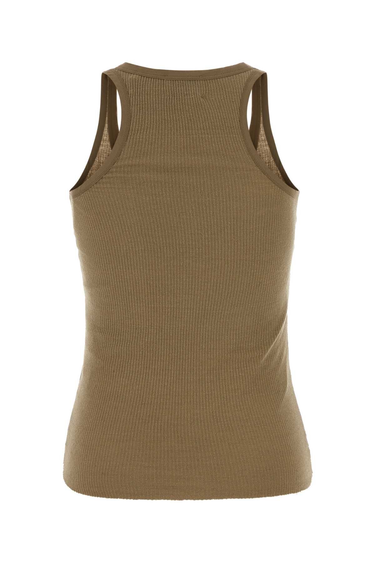 Isabel Marant Khaki Silk Helma Tank Top Size S / US 4 / IT 40 - 2 Thumbnail