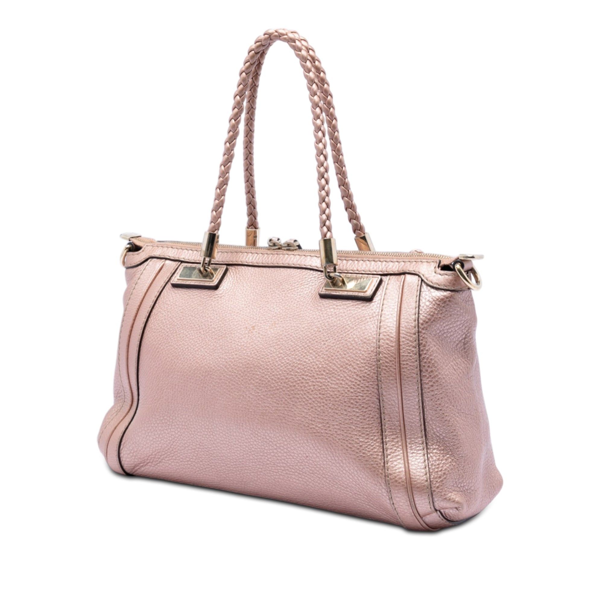 Gucci Metallic Pebbled Calfskin Bella Satchel Size ONE SIZE - 2 Thumbnail