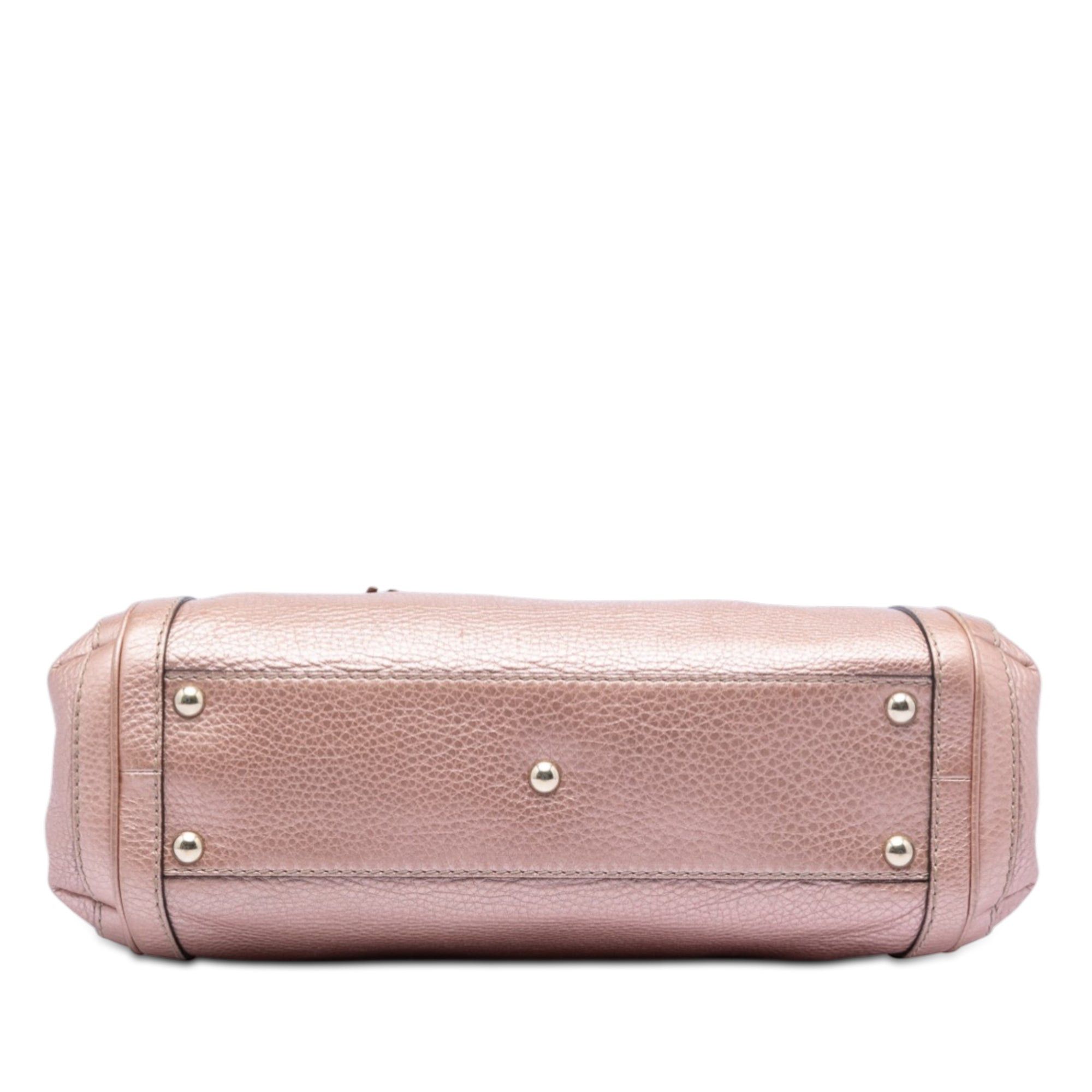 Gucci Metallic Pebbled Calfskin Bella Satchel Size ONE SIZE - 3 Thumbnail