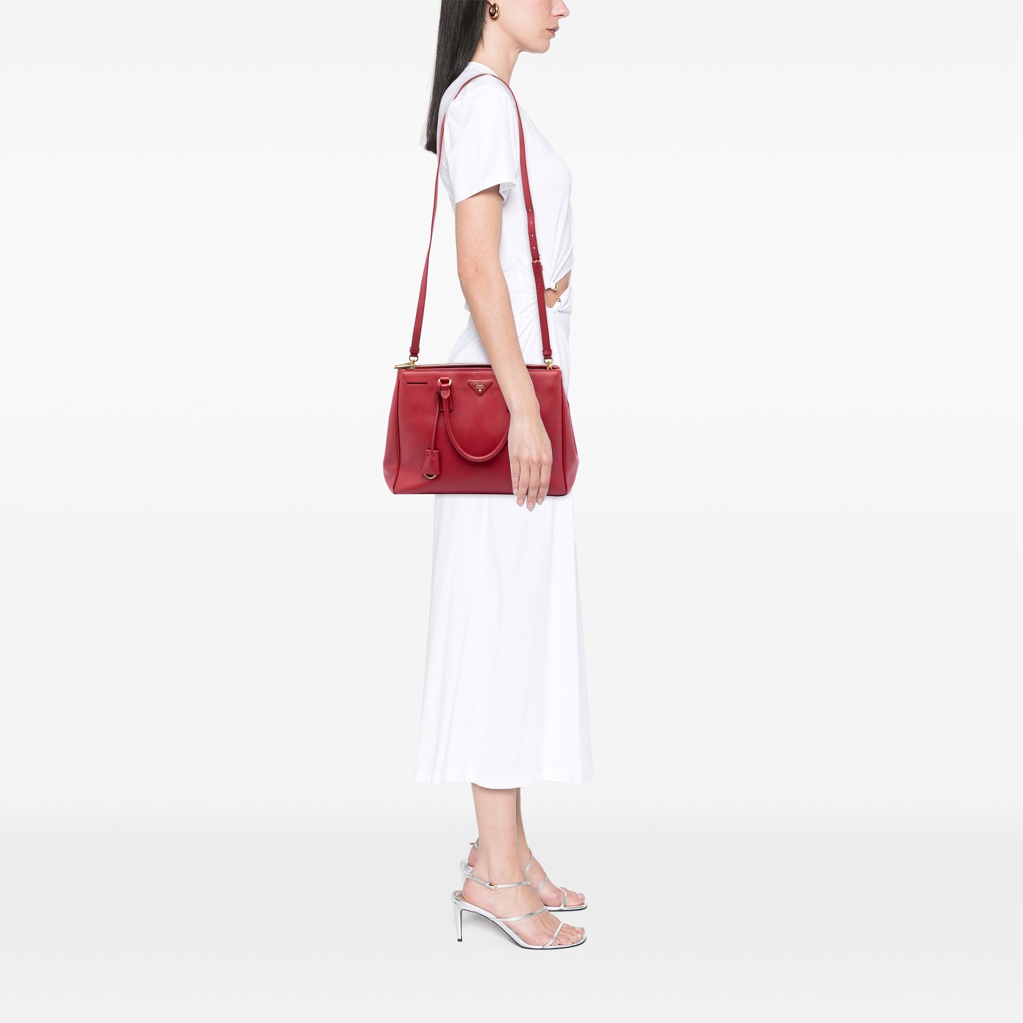 Prada Medium Saffiano Lux Galleria Double Zip Satchel Size ONE SIZE - 6 Thumbnail