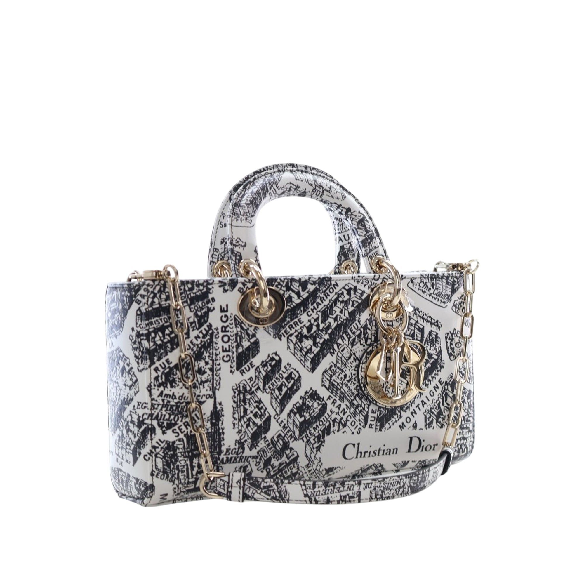 Dior Medium Calfskin Plan De Paris Printed Lady D Joy Size ONE SIZE - 3 Thumbnail