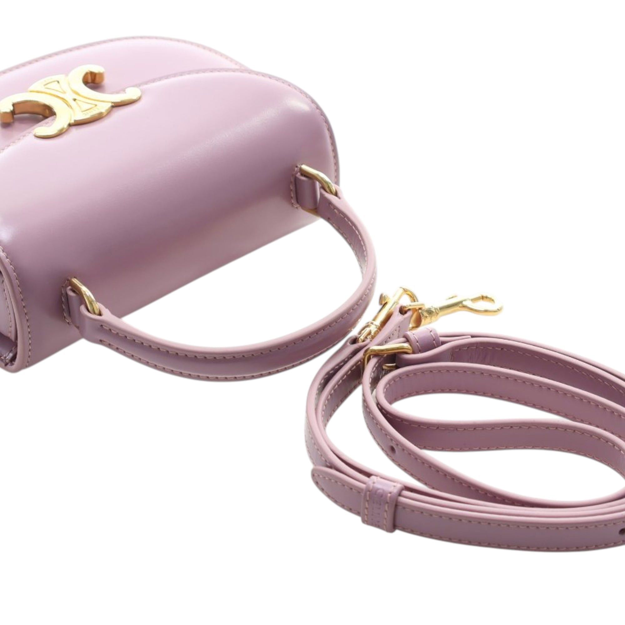 Celine Mini Shiny Calfskin Besace Clea Satchel Size ONE SIZE - 12 Thumbnail