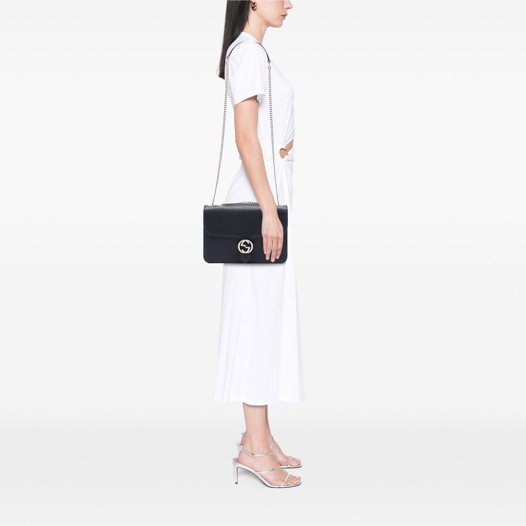 Gucci Medium Dollar Calfskin Interlocking G Crossbody Size ONE SIZE - 7 Thumbnail