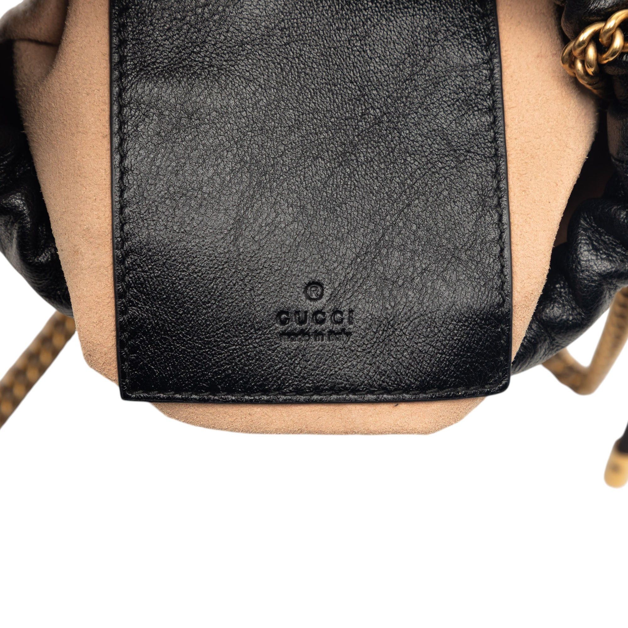 Gucci Mini GG Marmont Matelasse Diagonal Leather Torchon Bucket Bag Size ONE SIZE - 6 Thumbnail