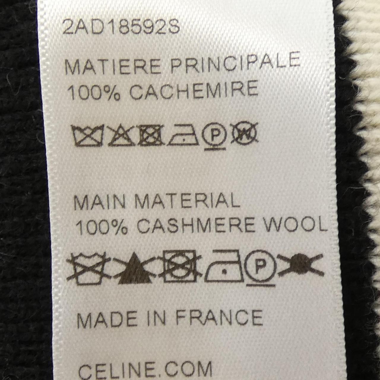 Celine Celine CELINE Cashmere Knitwear Textile Tops 2AD18592S DUTY FREE for USA Size ONE SIZE - 3 Thumbnail