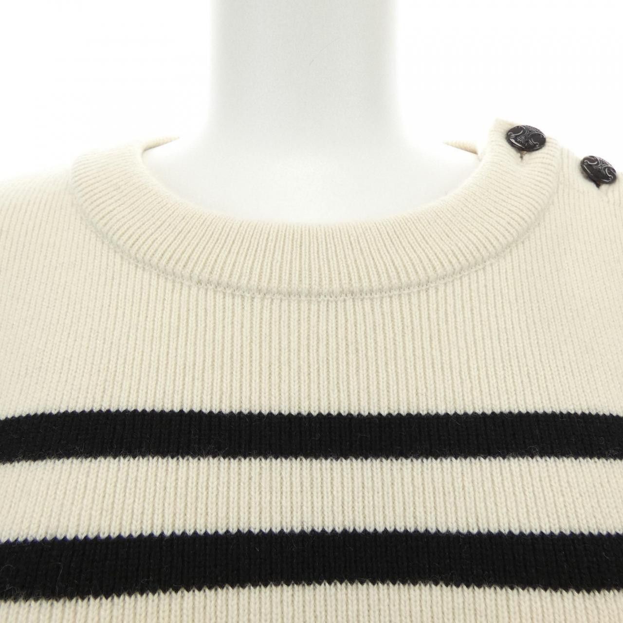 Celine Celine CELINE Cashmere Knitwear Textile Tops 2AD18592S DUTY FREE for USA Size ONE SIZE - 5 Thumbnail