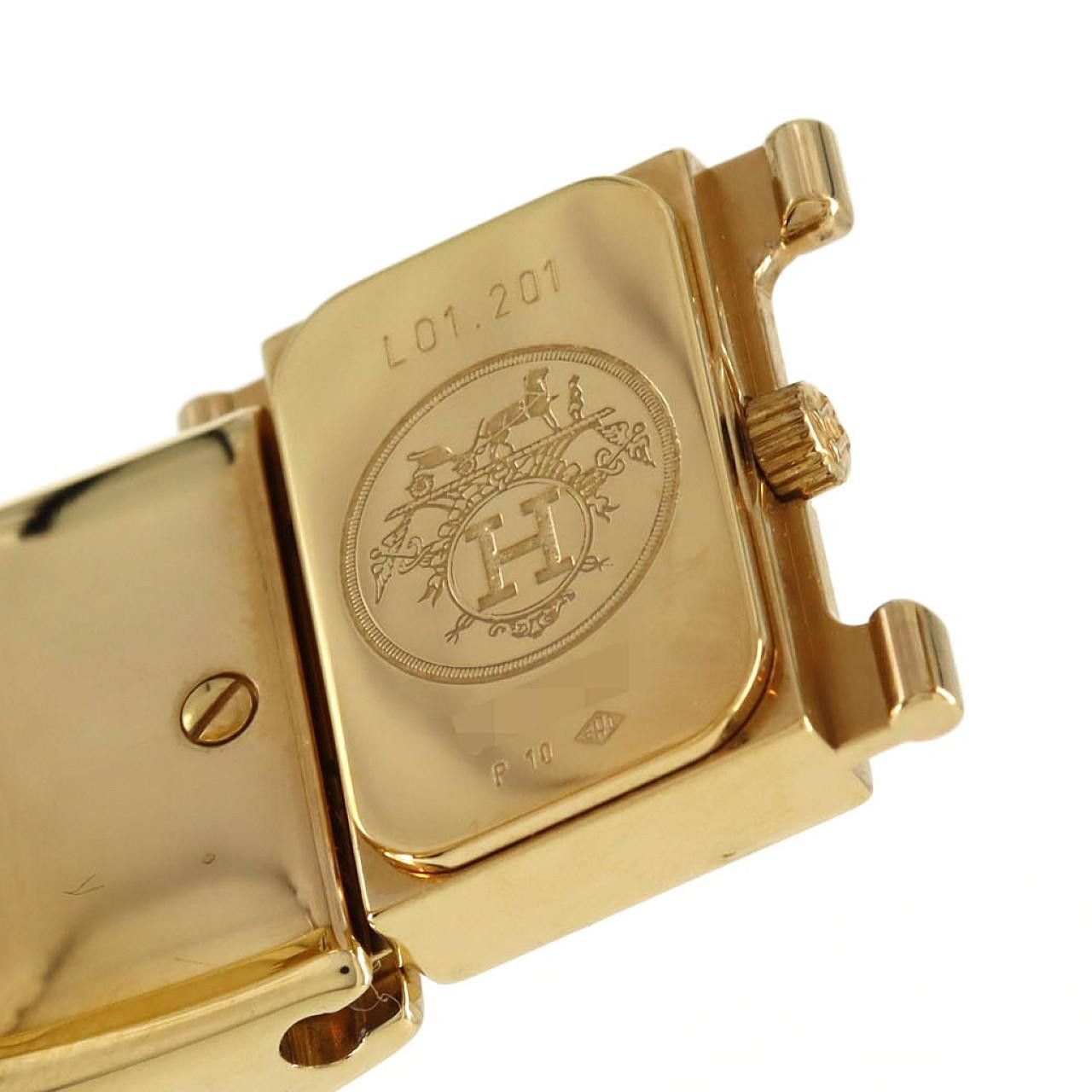 Hermes Hermes Hermes Loequet Enamel Quartz Metal Quartz LO1.201 DUTY FREE for USA Size ONE SIZE - 5 Thumbnail