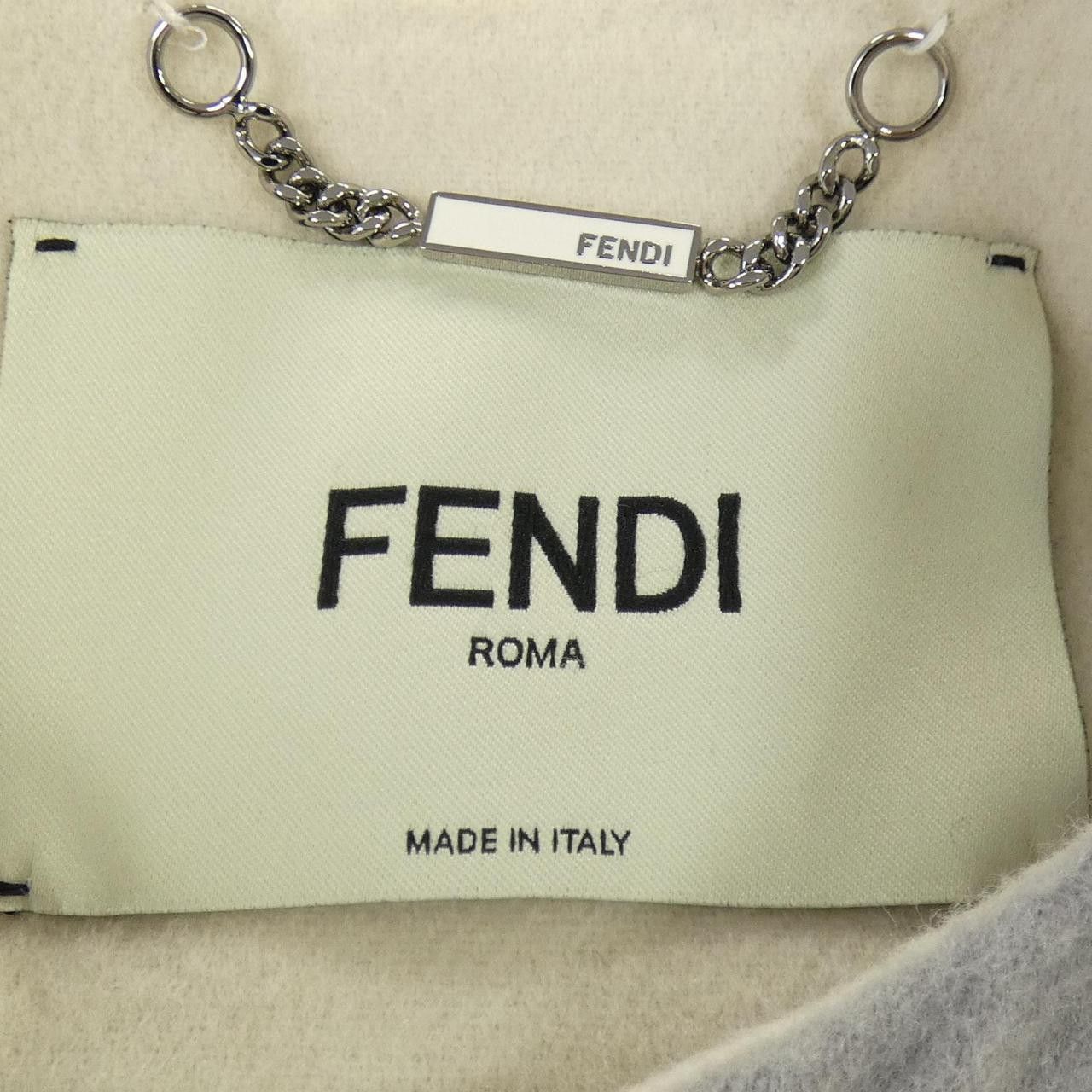 Fendi Fendi Fendi Wool Coat with Fox Fur Pockets Fur Outerwear FF8285WID DUTY FREE for USA Size ONE SIZE - 4 Thumbnail