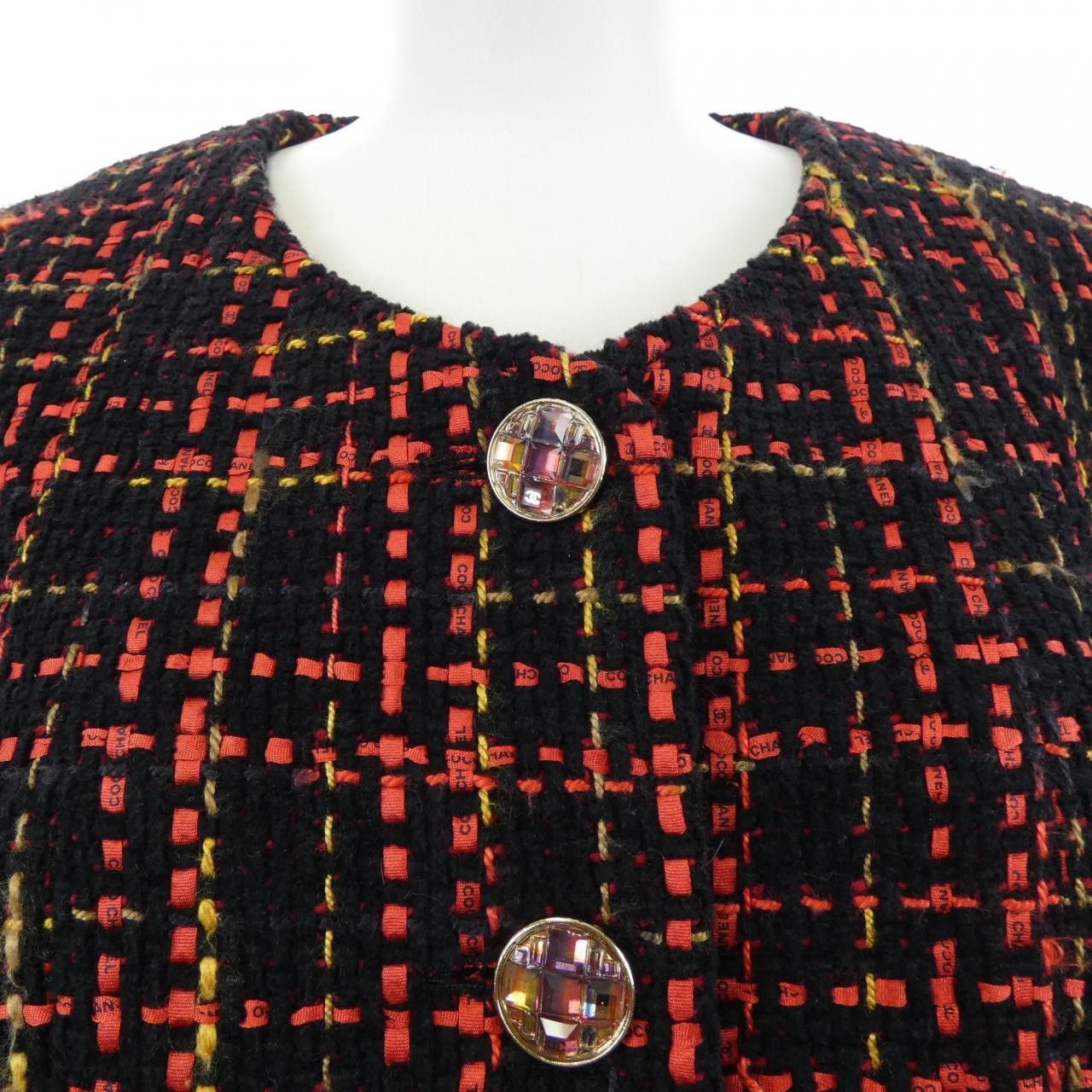 Chanel Chanel Chanel Cashmere Blend Collarless Jacket Textile Outerwear P73176V64615 DUTY FREE for USA Size ONE SIZE - 6 Thumbnail