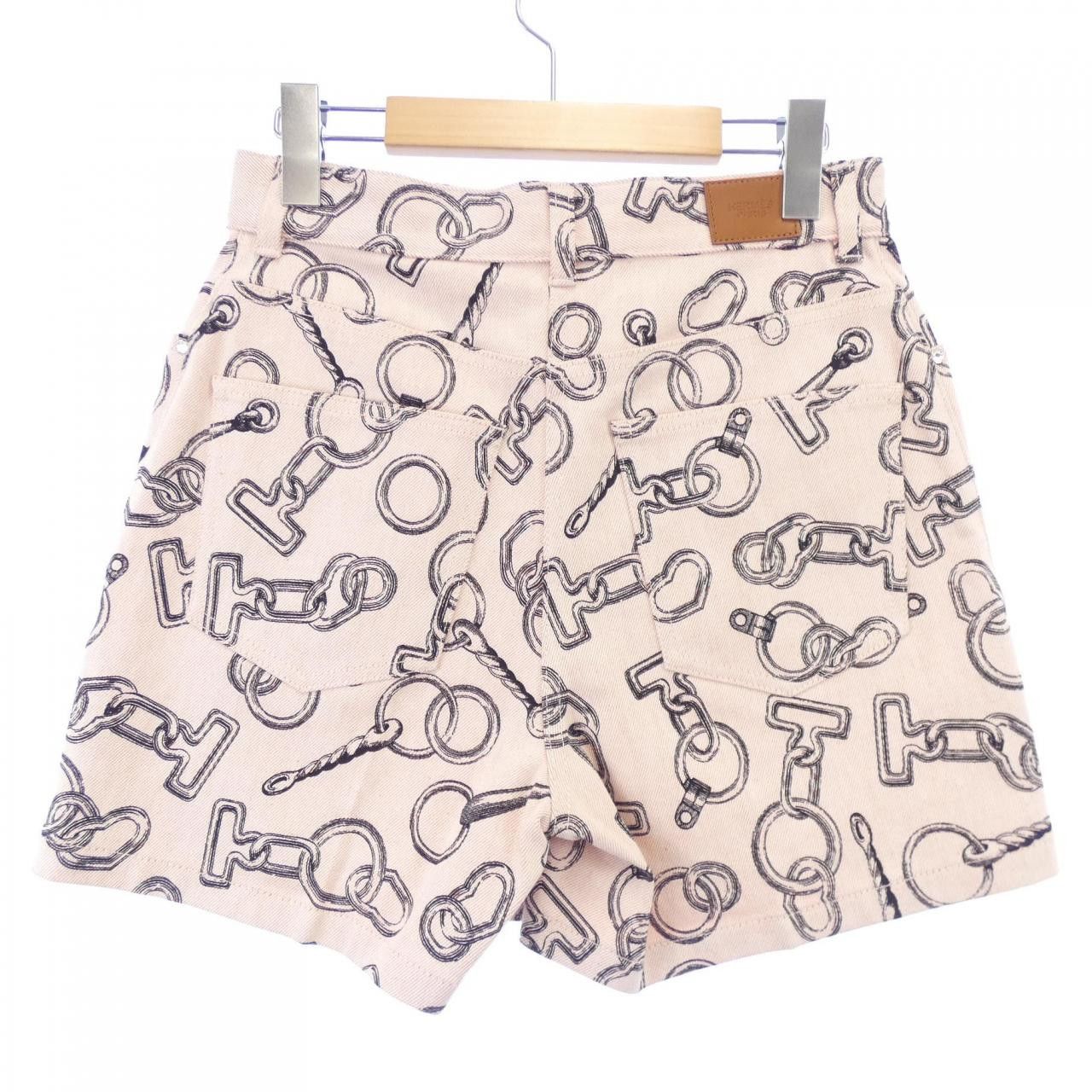Hermes Hermes Hermes Kaleidoscope Effect Finesse Crue De Selle Cartouche shorts Textile Shorts 4H0462DD DUTY FREE for USA Size ONE SIZE - 2 Thumbnail