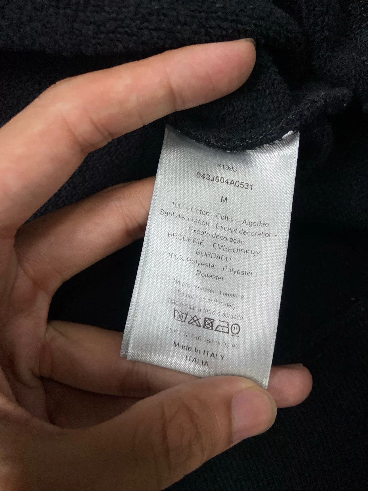 Dior Dior Safety Pin Logo Sweatshirt Size M Size US M / EU 48-50 / 2 - 3 Thumbnail