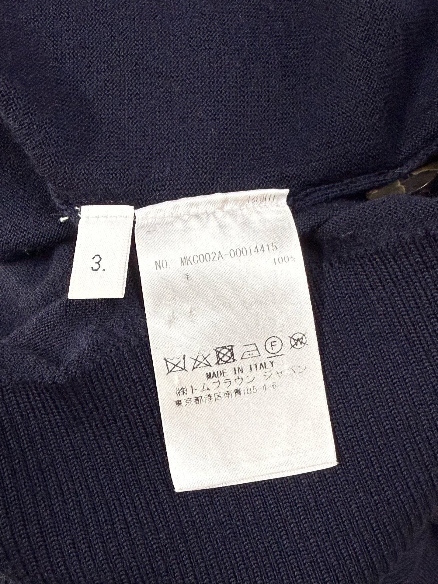 Thom Browne Thom Browne 4-Bar Stripe Wool Cardigan Size 3 Size US L / EU 52-54 / 3 - 5 Thumbnail