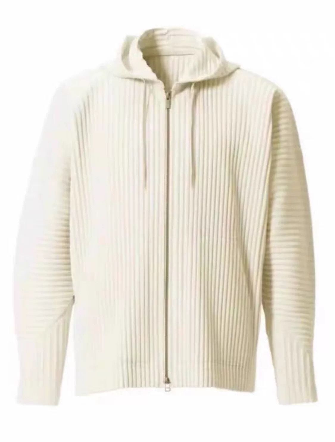 Issey Miyake Issey Miyake Knit White Sweater l Men Size US L / EU 52-54 / 3 - 6 Thumbnail