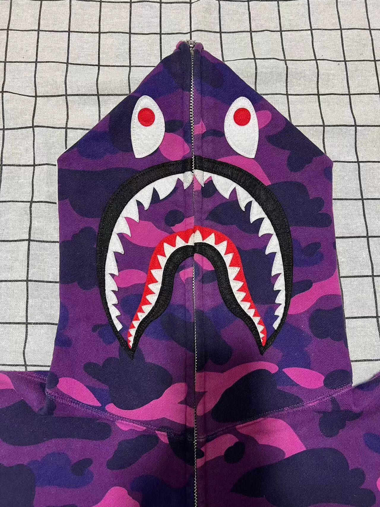 Bape Bape Shark Camo Multi Hoodie l Men Size US L / EU 52-54 / 3 - 3 Thumbnail