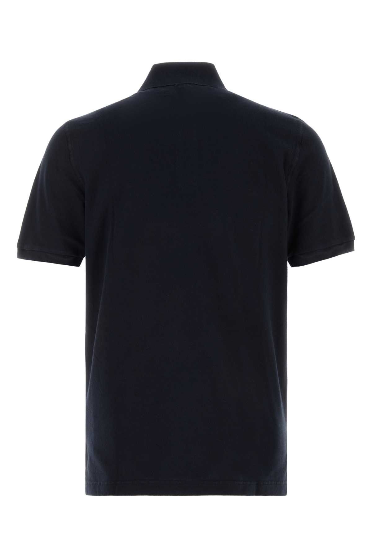 Fedeli Navy Blue Piquet Polo Shirt Size US L / EU 52-54 / 3 - 2 Thumbnail