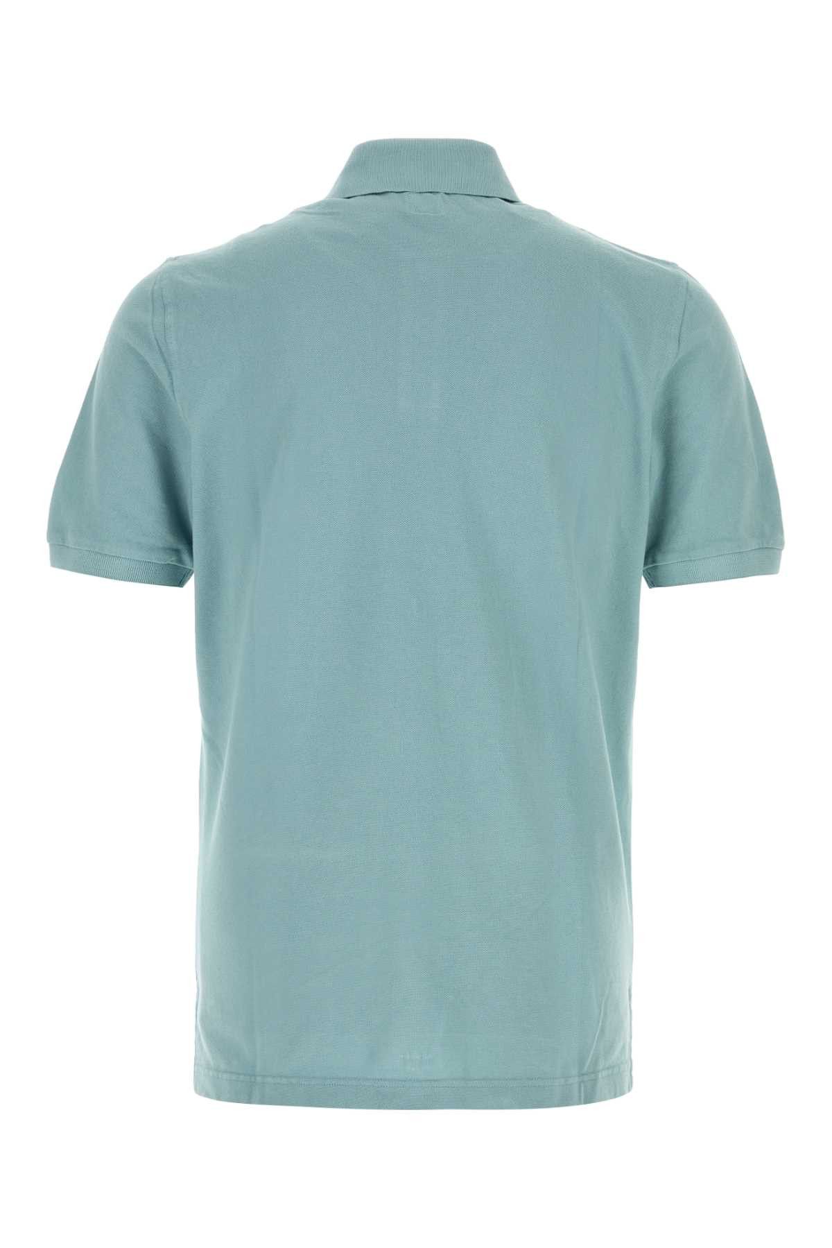 Fedeli Light-Blue Piquet Polo Shirt Size US M / EU 48-50 / 2 - 2 Thumbnail