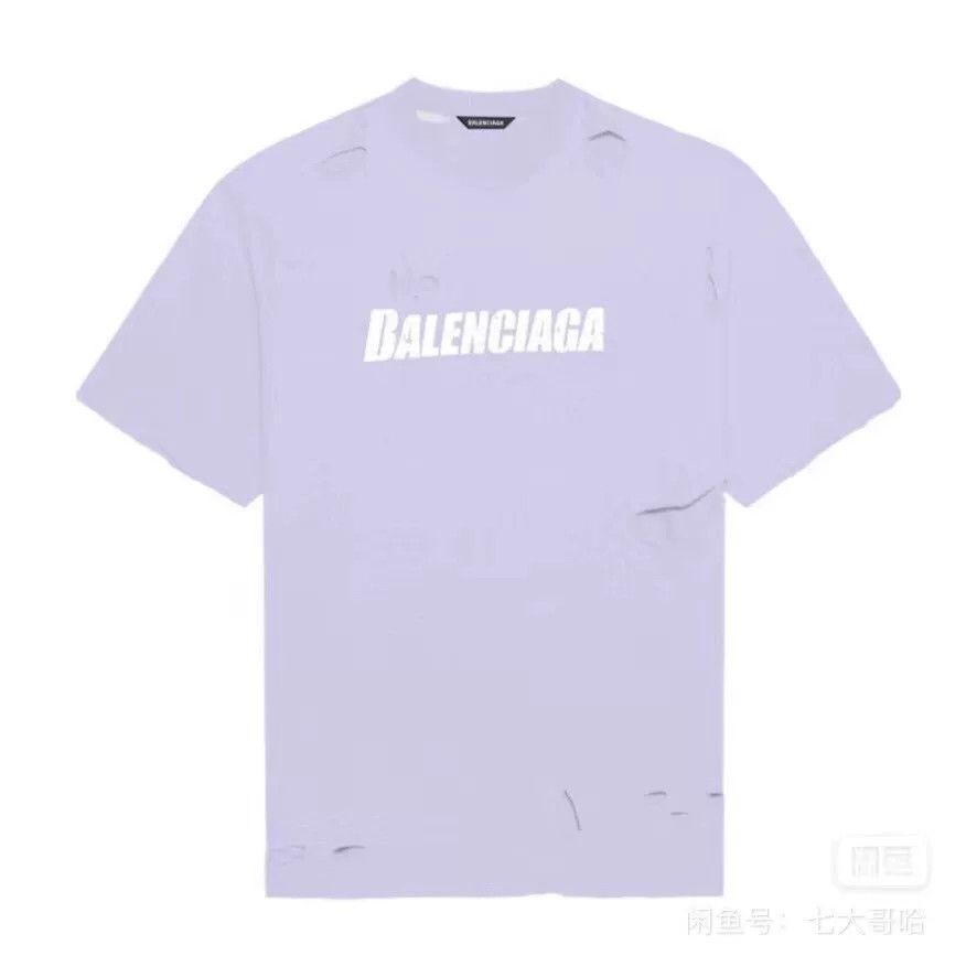 Balenciaga Balenciaga Distressed White T-Shirt m Men Size US M / EU 48-50 / 2 - 5 Thumbnail
