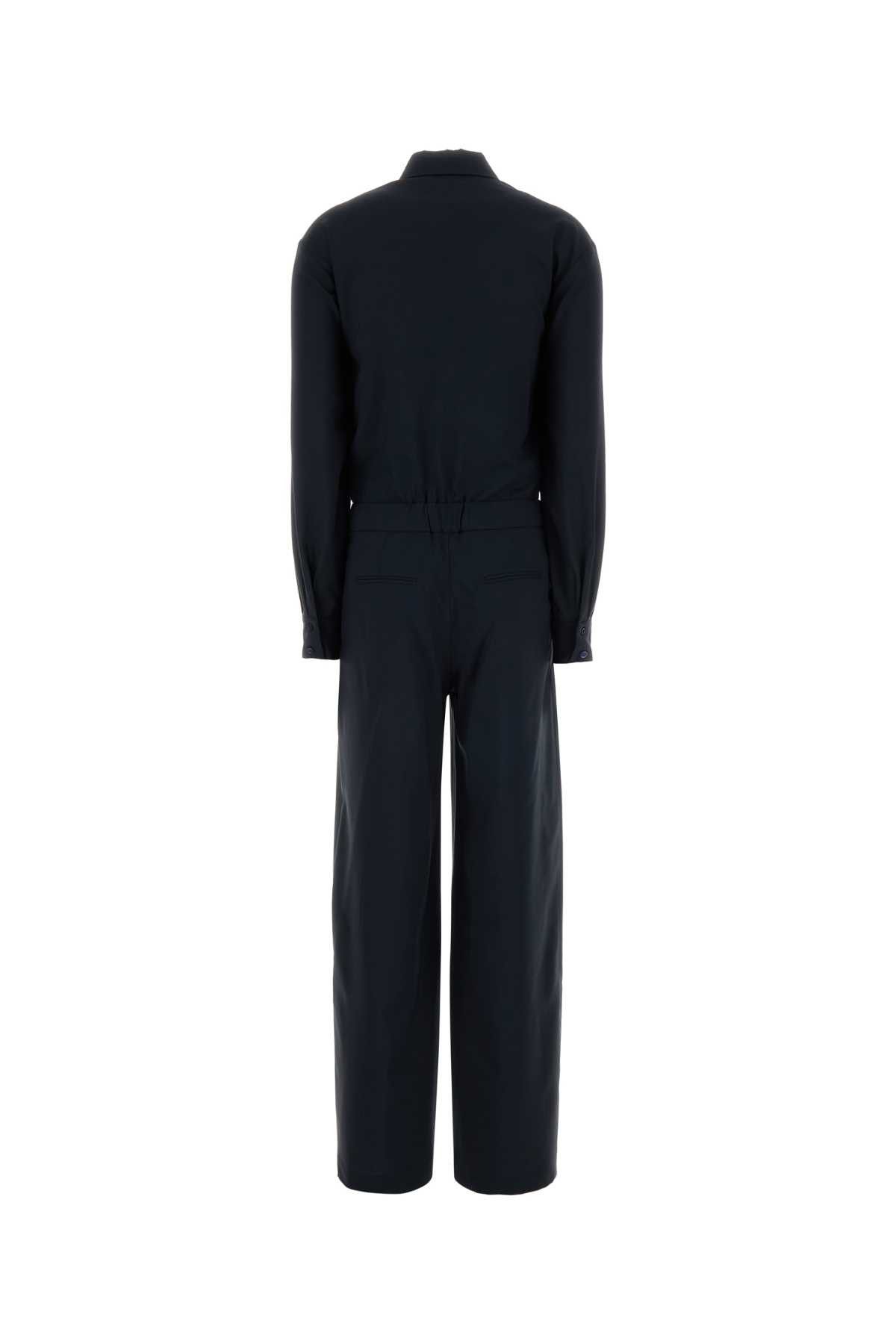 PT Torino Midnight Blue Wool Jumpsuit Size M / US 6-8 / IT 42-44 - 2 Thumbnail