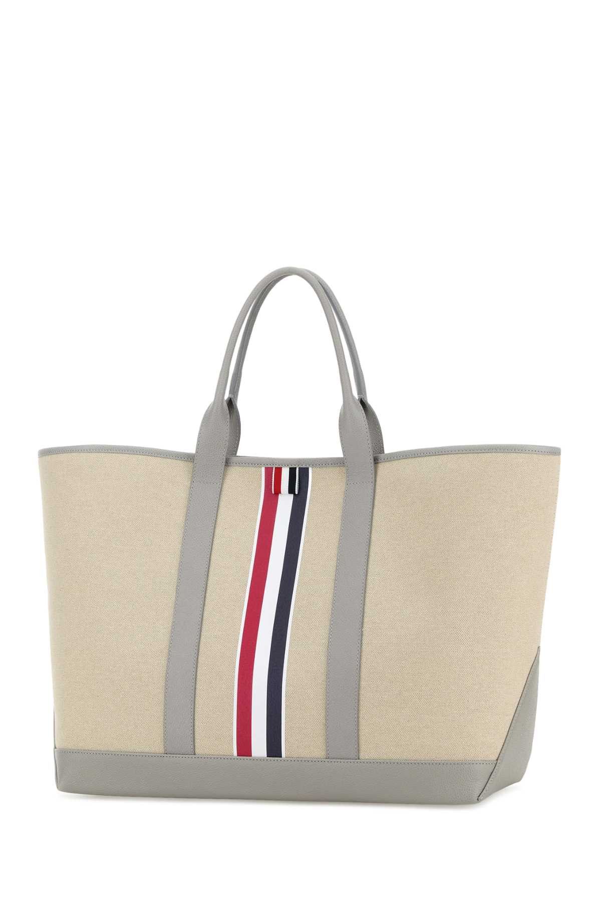 Thom Browne Sand Canvas Medium Shopping Bag Size ONE SIZE - 2 Thumbnail