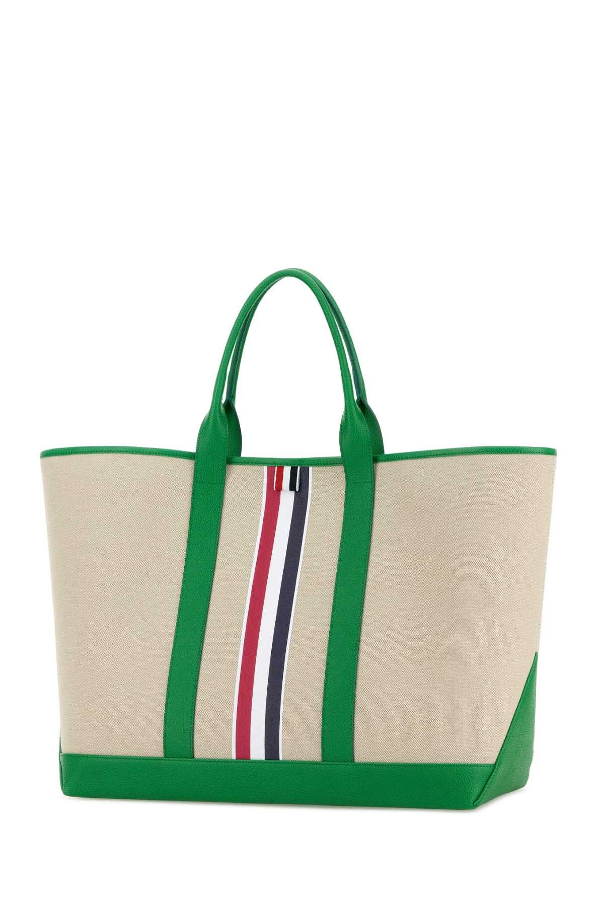 Thom Browne Sand Canvas Medium Shopping Bag Size ONE SIZE - 2 Thumbnail