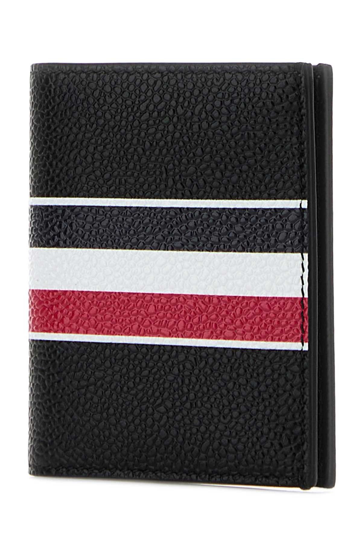 Thom Browne Black Leather Card Holder Size ONE SIZE - 2 Thumbnail