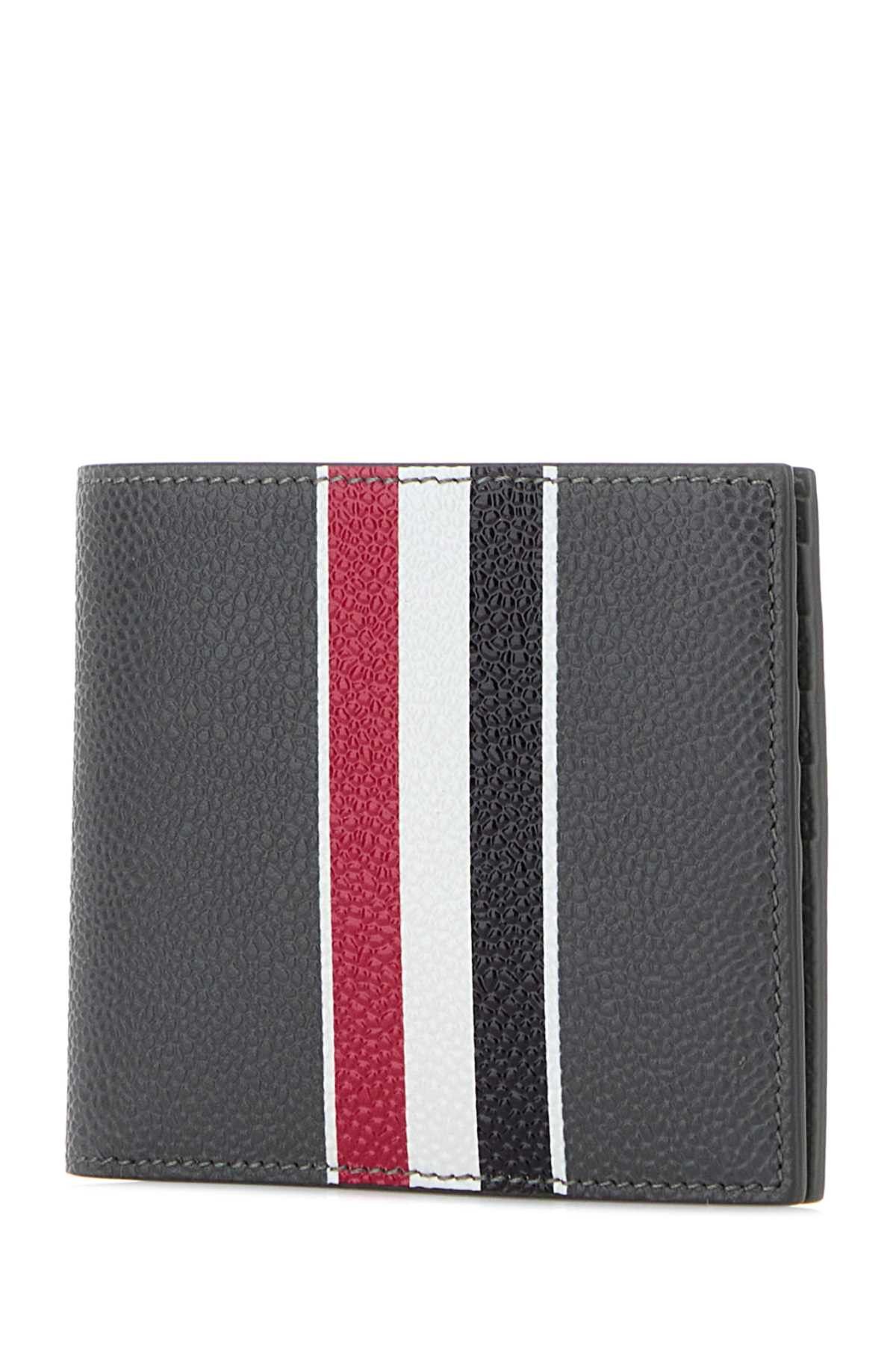 Thom Browne Grey Leather Wallet Size ONE SIZE - 2 Thumbnail