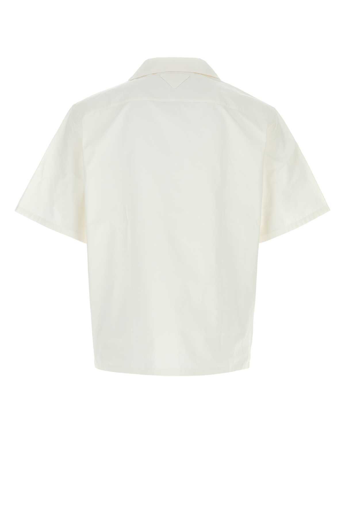Prada White Poplin Shirt Size US XL / EU 56 / 4 - 2 Thumbnail