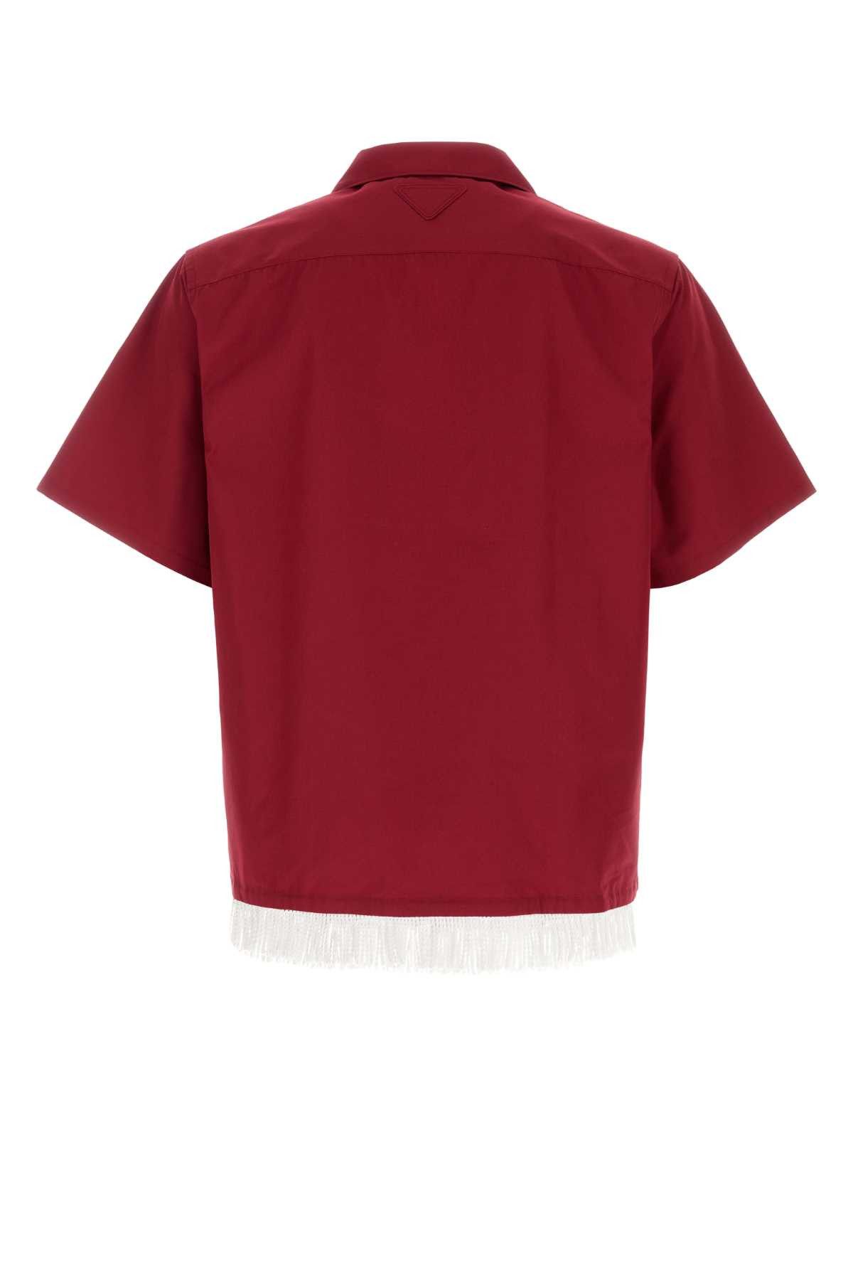 Prada Tiziano Red Poplin Shirt Size US S / EU 44-46 / 1 - 2 Thumbnail
