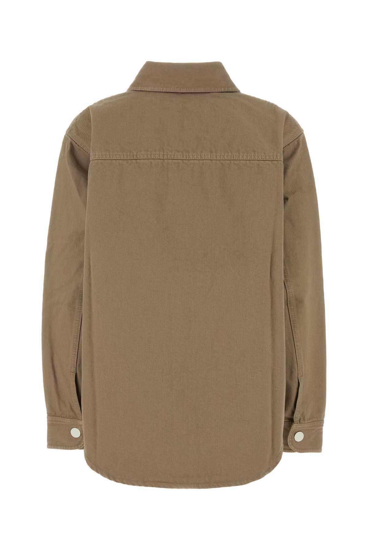 AMI Cappuccino Denim Oversize Shirt Size S / US 4 / IT 40 - 2 Thumbnail