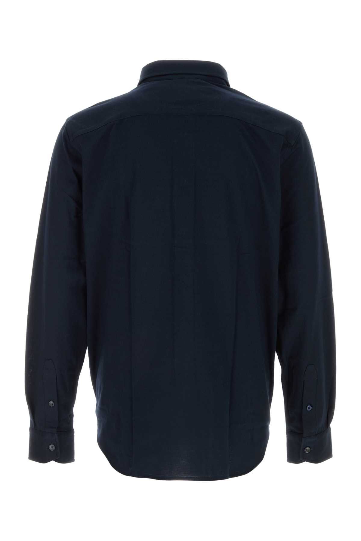 Brioni Midnight Blue Cotton Shirt Size US M / EU 48-50 / 2 - 2 Thumbnail