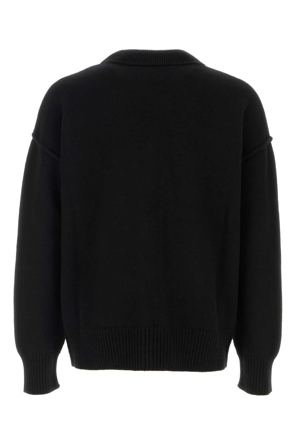 AMI Black Wool Cardigan Size US L / EU 52-54 / 3 - 2 Thumbnail