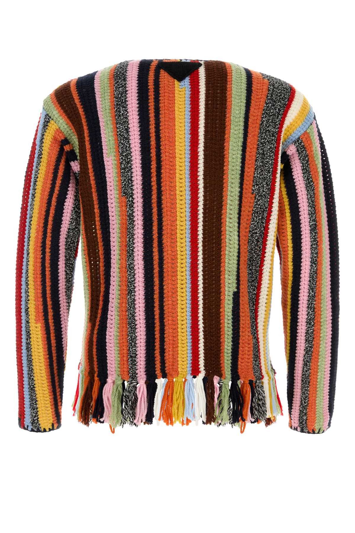 Prada Multicolor Crochet Sweater Size US L / EU 52-54 / 3 - 2 Thumbnail
