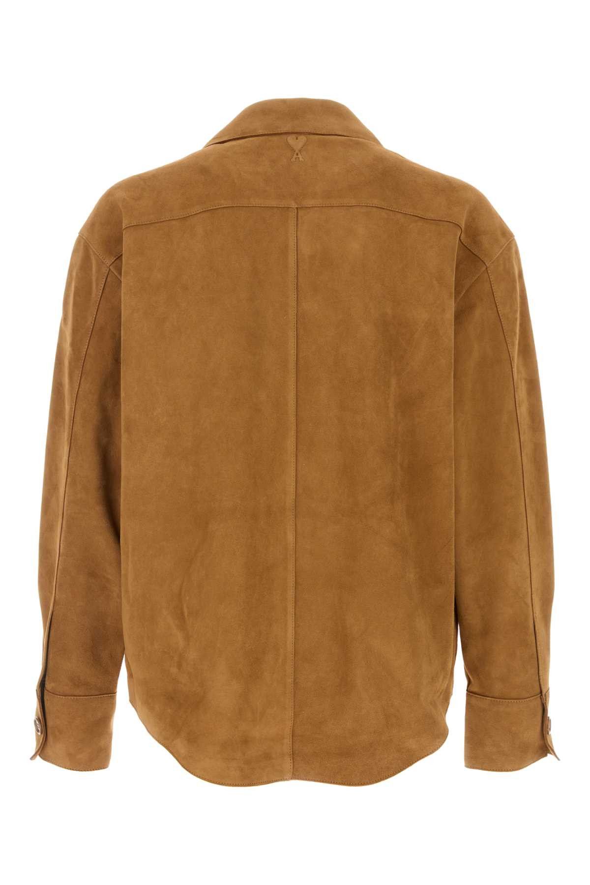 AMI Camel Suede Oversize Shirt Size US L / EU 52-54 / 3 - 2 Thumbnail