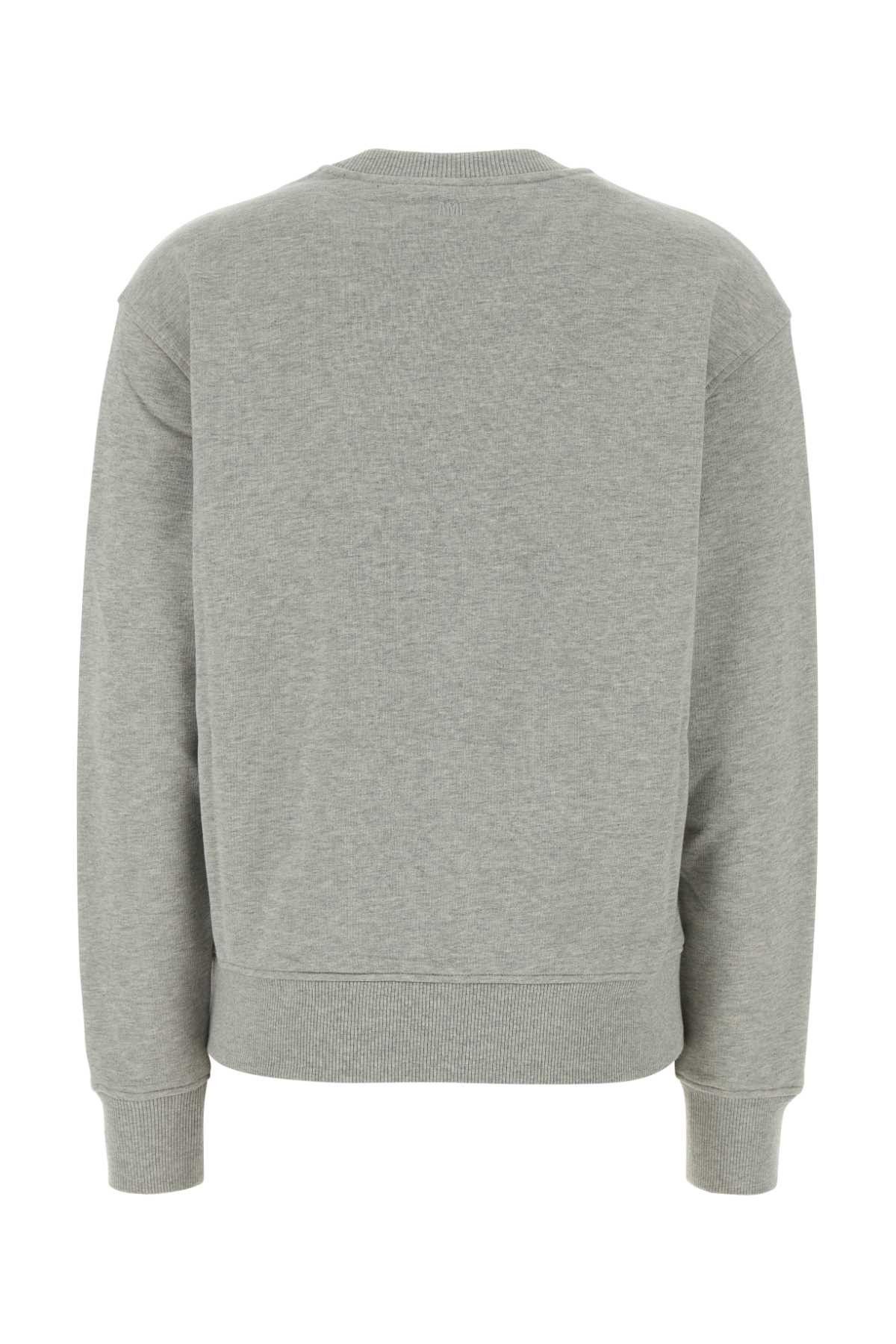 AMI Grey Cotton Sweatshirt Size S / US 4 / IT 40 - 2 Thumbnail