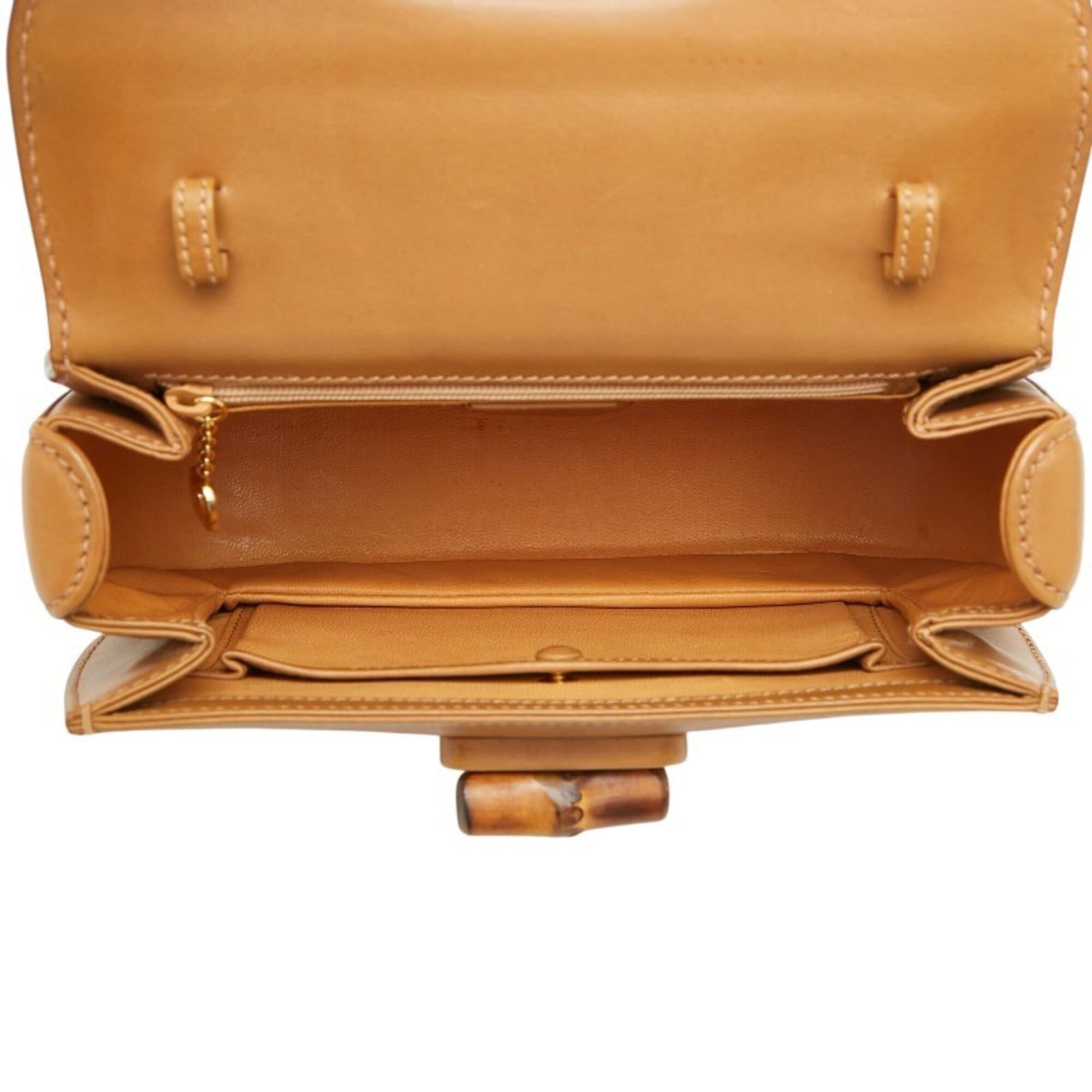 Gucci Gucci Bamboo Handbag Shoulder Bag 2WAY 000 46 0188 Brown Leather Women's GUCCI Size ONE SIZE - 10 Thumbnail