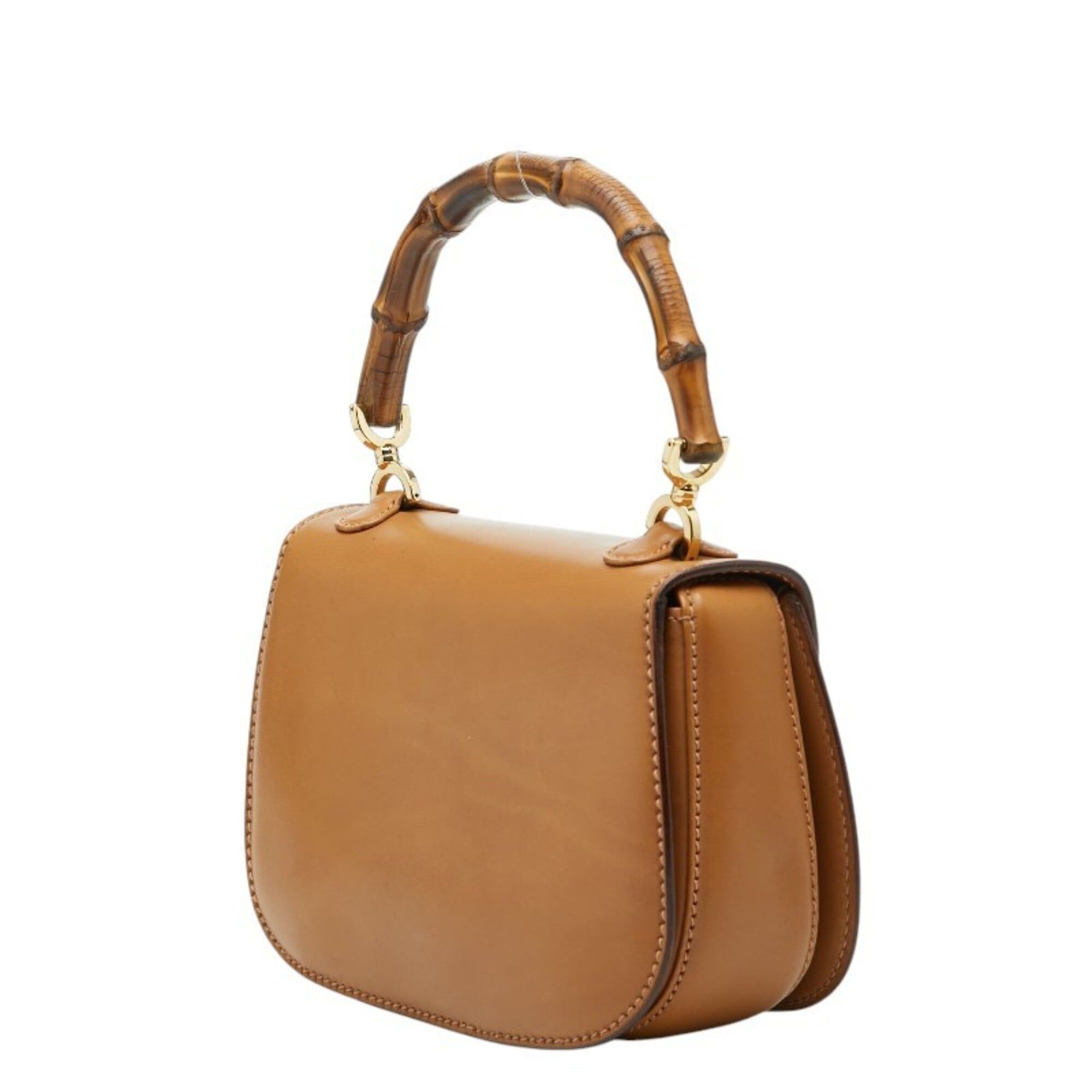Gucci Gucci Bamboo Handbag Shoulder Bag 2WAY 000 46 0188 Brown Leather Women's GUCCI Size ONE SIZE - 2 Thumbnail