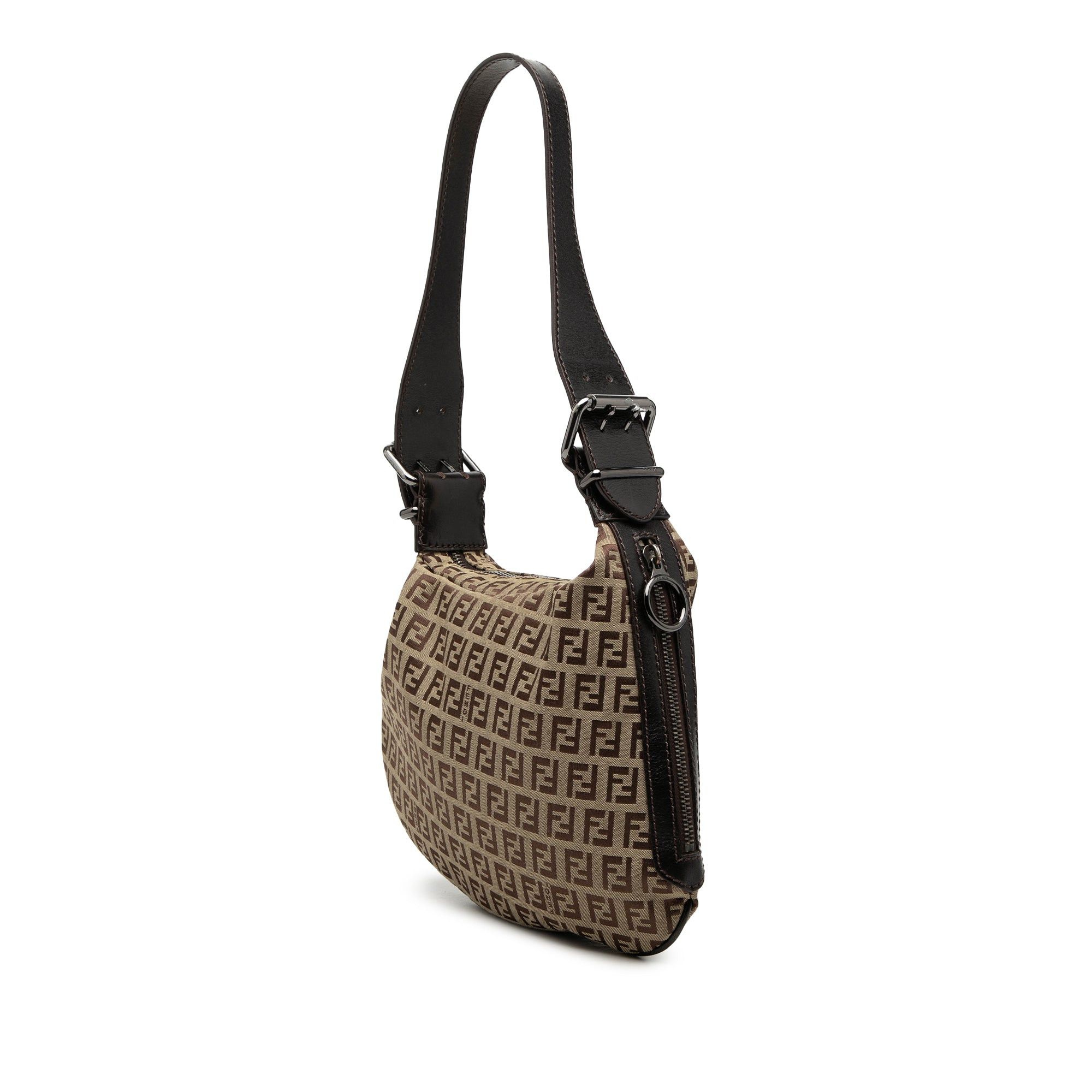 Fendi Zucchino Canvas Oyster Shoulder Bag Size ONE SIZE - 2 Thumbnail