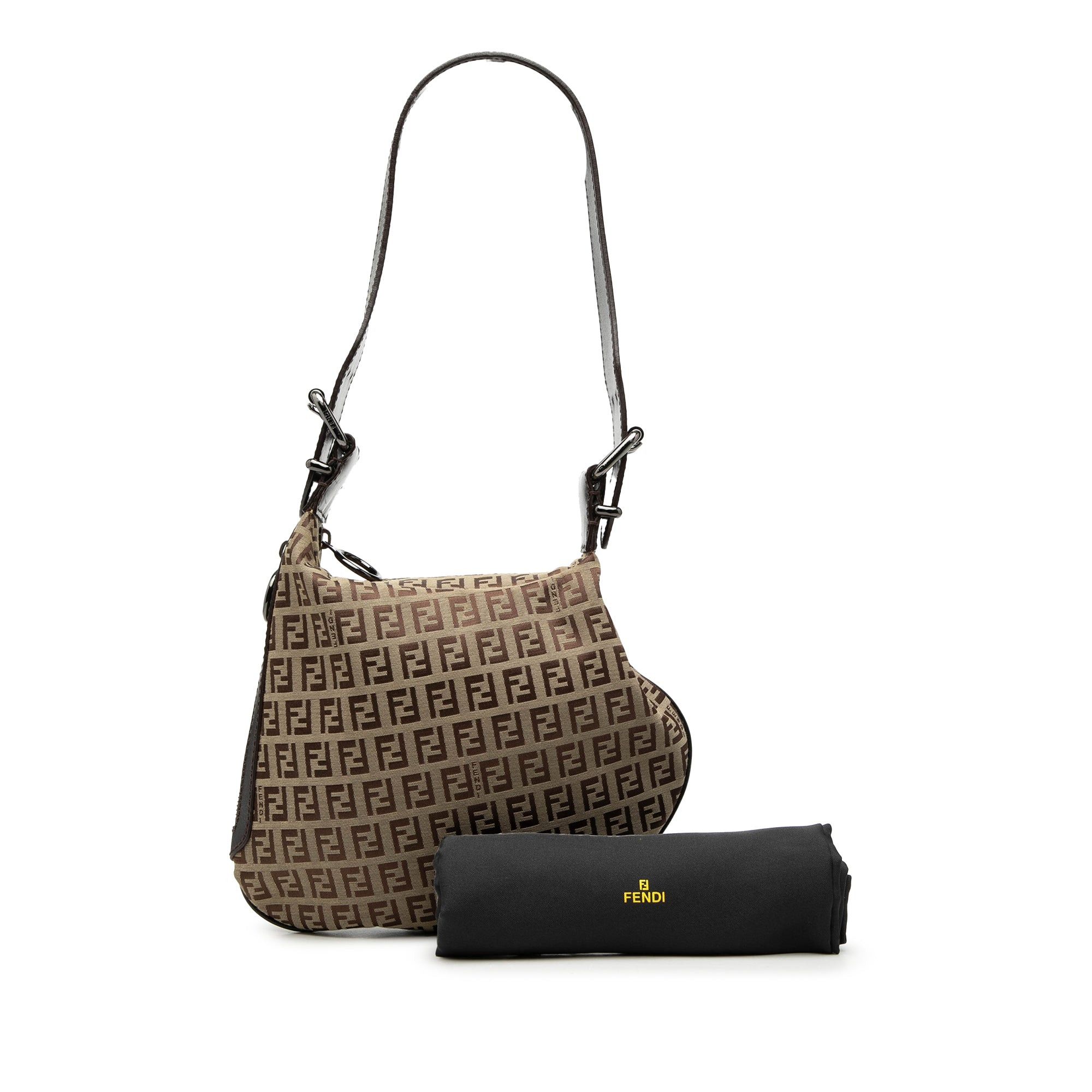 Fendi Zucchino Canvas Oyster Shoulder Bag Size ONE SIZE - 8 Thumbnail
