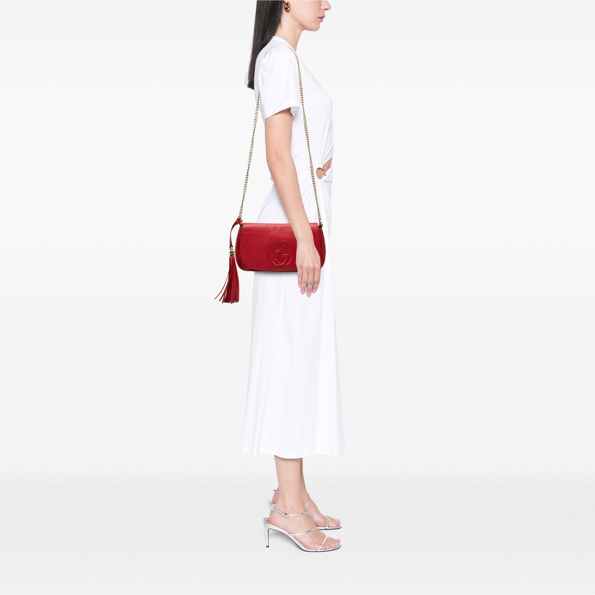 Gucci Medium Leather Soho Chain Flap Crossbody Size ONE SIZE - 7 Thumbnail