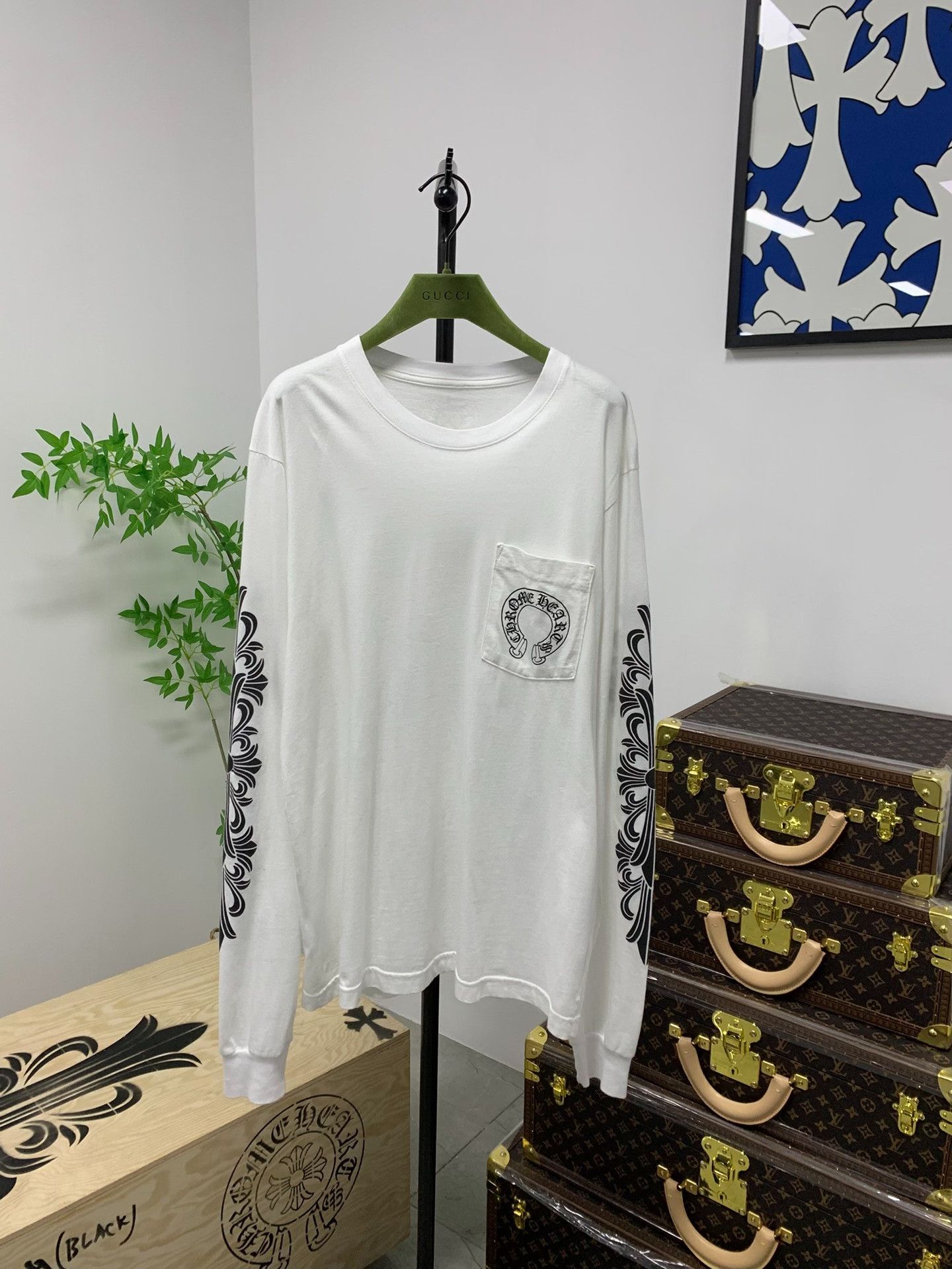 Chrome Hearts Chrome Hearts Horseshoe Print Long Sleeve T-Shirt M Size US M / EU 48-50 / 2 - 2 Thumbnail