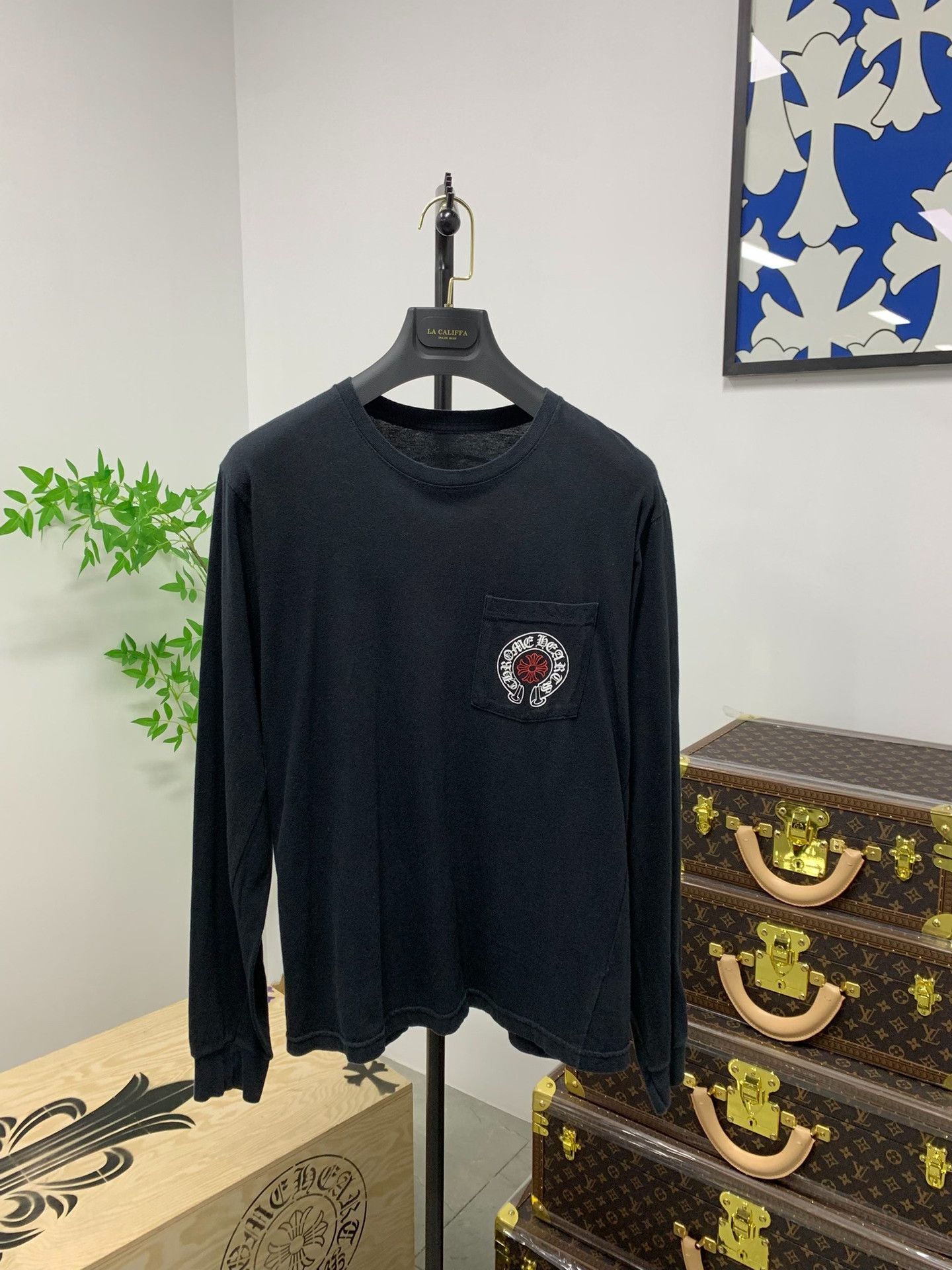 Chrome Hearts Chrome Hearts Horseshoe Logo STAFF L/S T-Shirt M Size US M / EU 48-50 / 2 - 2 Thumbnail