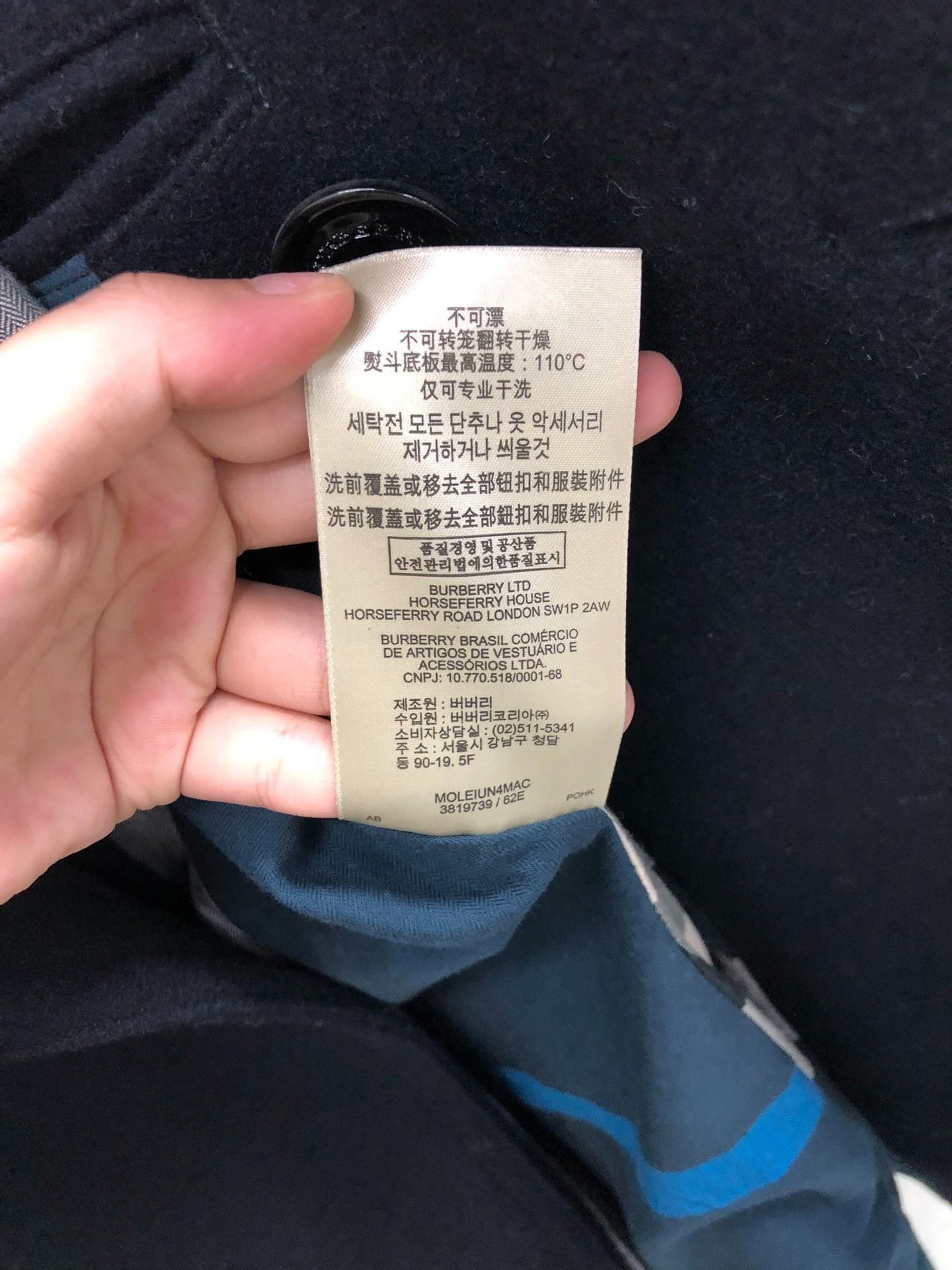 Burberry Burberry Navy Double Breasted Pea Coat US S Size US S / EU 44-46 / 1 - 7 Thumbnail