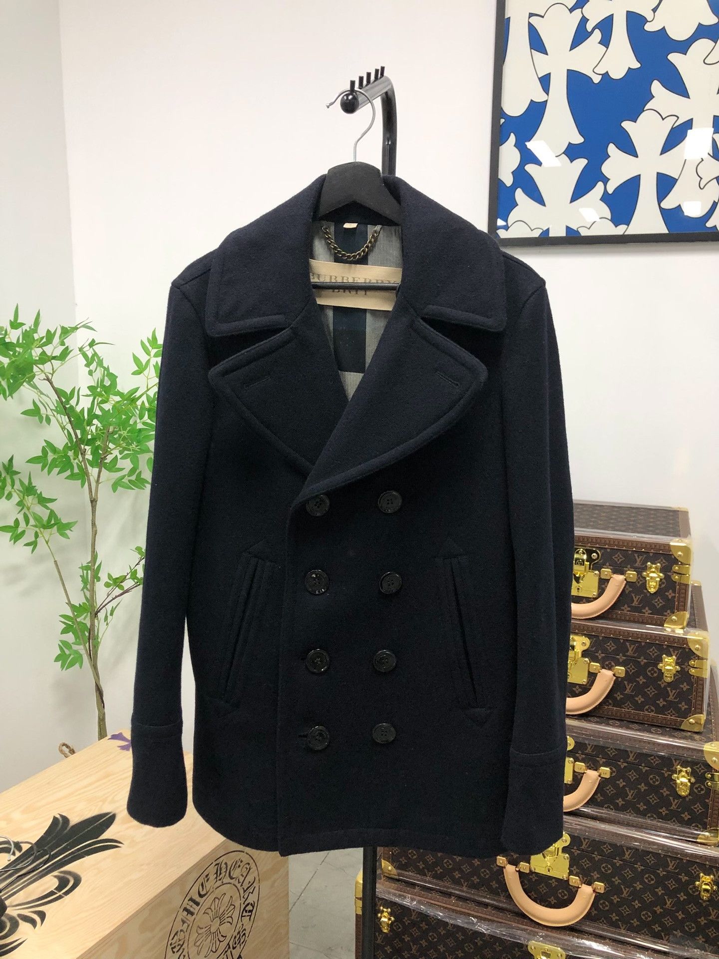 Burberry Burberry Navy Double Breasted Pea Coat US S Size US S / EU 44-46 / 1 - 2 Thumbnail