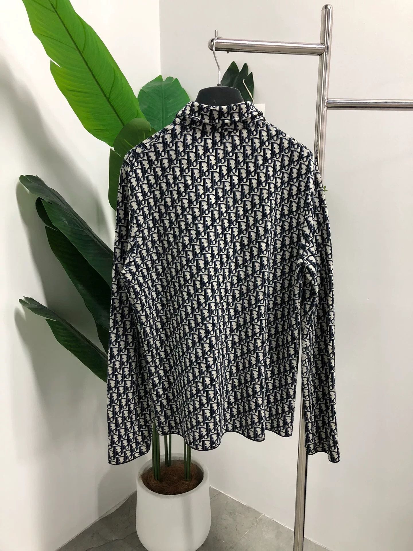 Dior Dior Oblique Jacquard Long Sleeve Shirt XS Size US XS / EU 42 / 0 - 2 Thumbnail