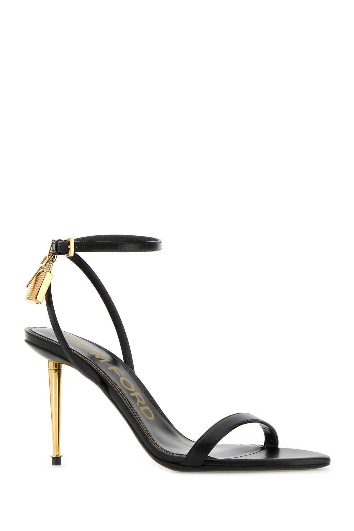 Tom Ford Black Leather Sandals Size US 10 / IT 40 - 2 Thumbnail