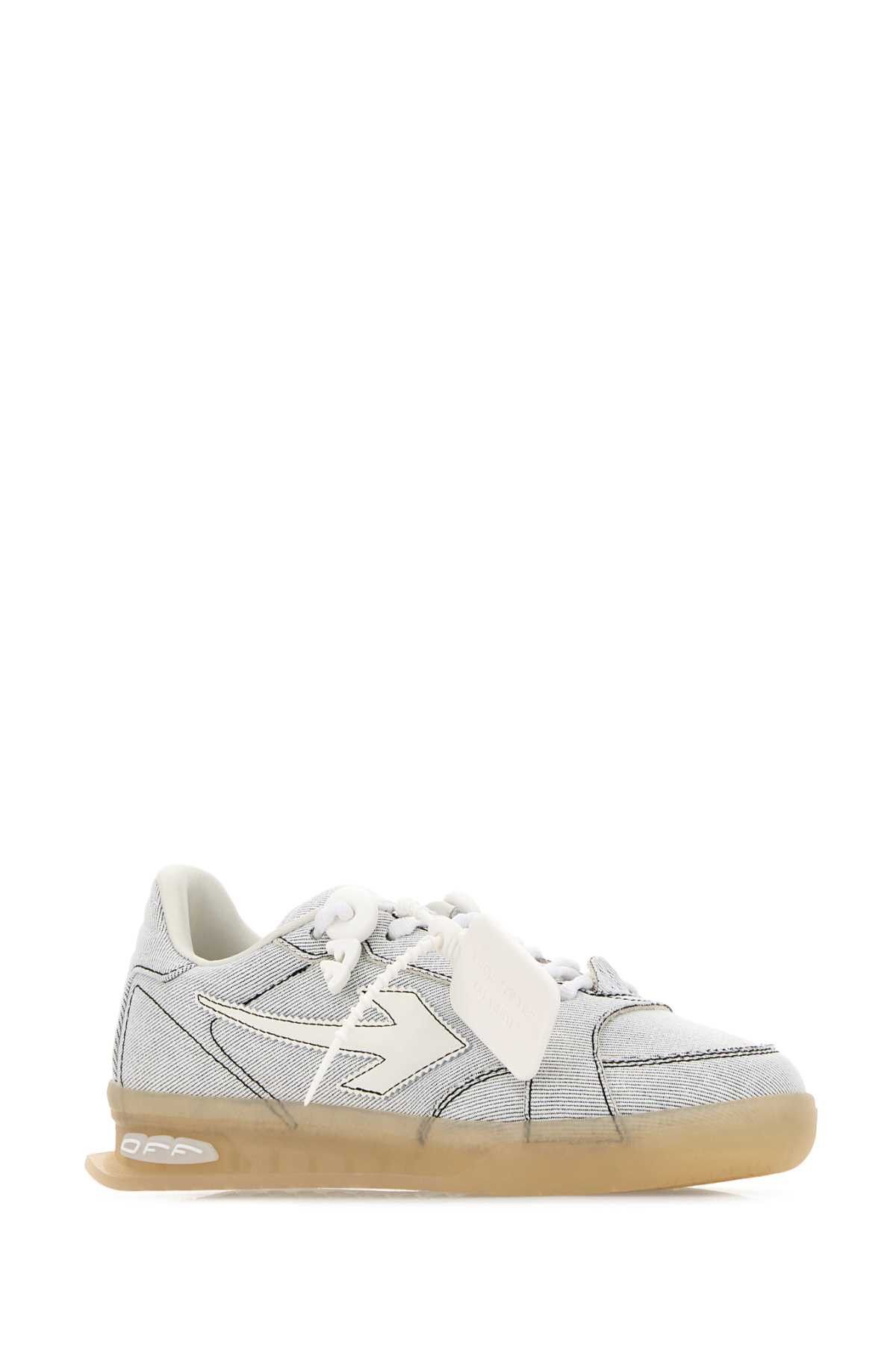 Off-White White Denim End Of Play Sneakers Size US 6 / IT 36 - 2 Thumbnail