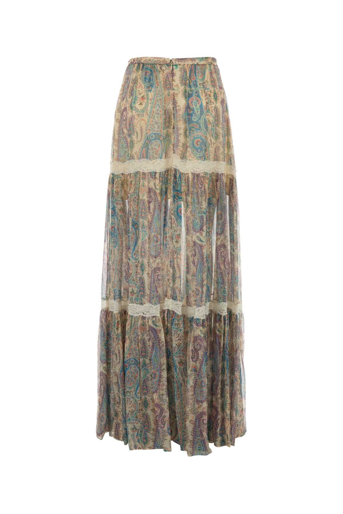 Etro Printed Crepe Skirt Size 27" / US 4 / IT 40 - 2 Thumbnail
