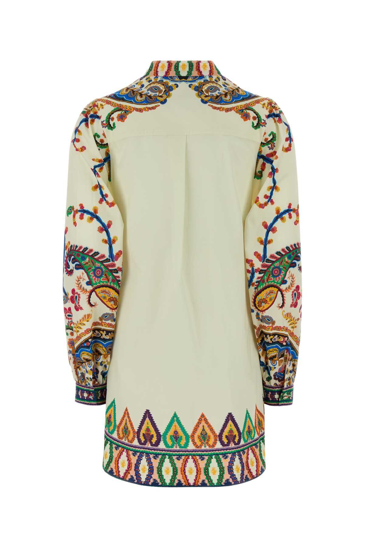 Etro Cream Poplin Dress Size S / US 4 / IT 40 - 2 Thumbnail
