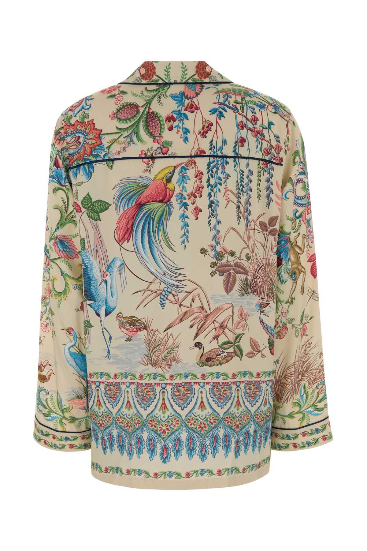 Etro Printed Twill Shirt Size S / US 4 / IT 40 - 2 Thumbnail