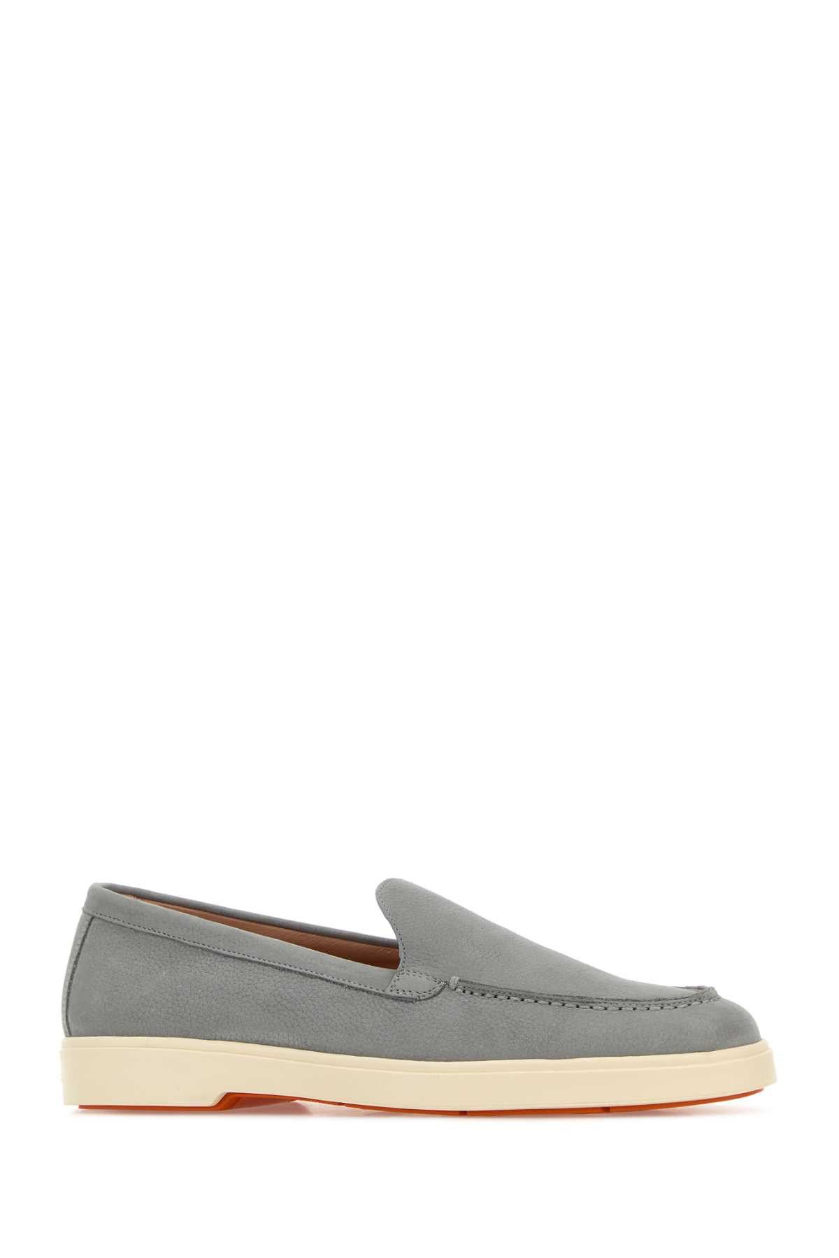 Santoni Grey Suede Yalta Loafers Size US 11 / IT 41 - 2 Thumbnail